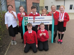 P5 swimming bronze medalists at schools gala